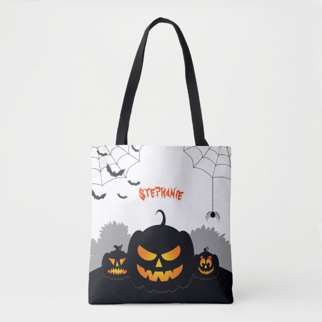 Haunted Pumpkin Patch Tote Bag (Front)