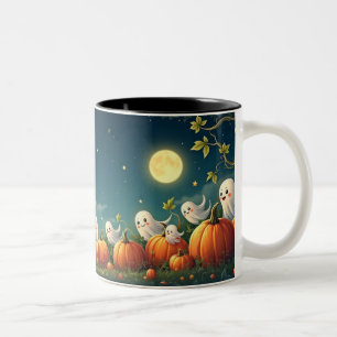 Haunted Pumpkin Patch Two-Tone Coffee Mug