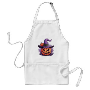 Haunted Pumpkin Witch Standard Apron