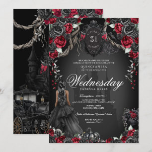 Haunted Quinceanera Halloween Gothic Princess Invitation