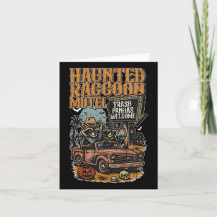 Haunted Racoon Motel Card