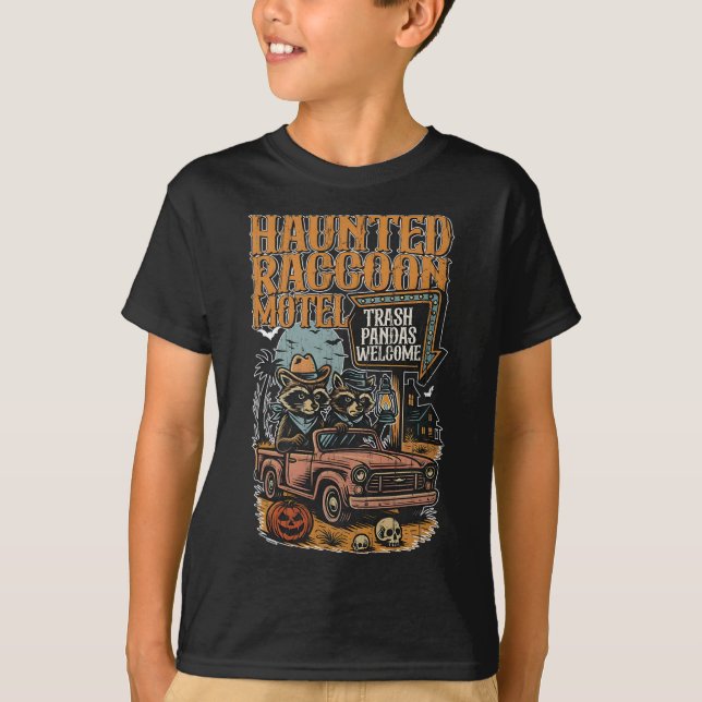 Haunted Racoon Motel  T-Shirt (Front)