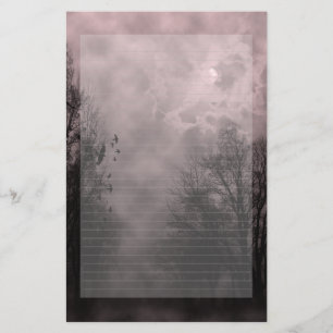 Haunted Red Sky Stationery Lined