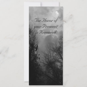 Haunted Road with Ravens Custom Wedding Invitation