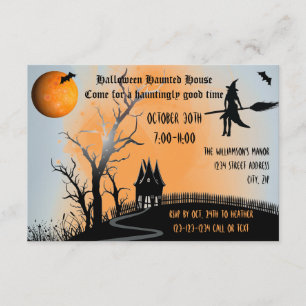 Haunted Scene - 3x5 Haunted House Invite