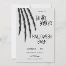 Haunted Scrachtes Halloween Invitation