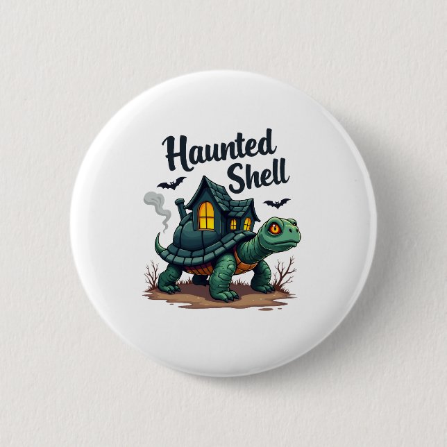Haunted Shell Turtle 6 Cm Round Badge (Front)