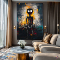 Haunted Silence – Expressive Abstract Figure Art