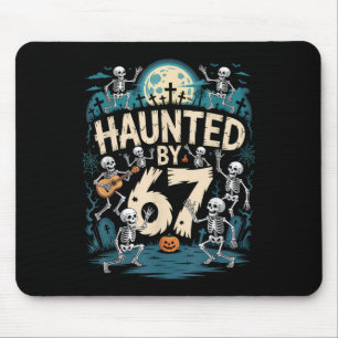Haunted Six Seven 6 7 Meme 67 Skeleton Hand Hallow Mouse Mat