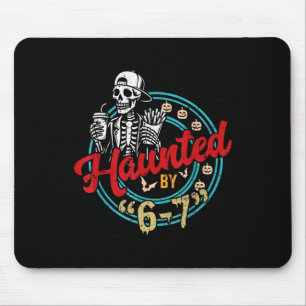 Haunted Six Seven 6 7 Meme 67 Skeleton Hand Hallow Mouse Mat