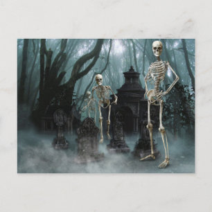 Haunted Skeletons Invitation Postcard