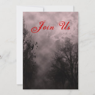 Haunted Sky Custom Halloween Invitation Template