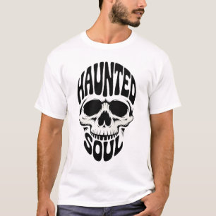 Haunted Soul Skull Typography T-Shirt