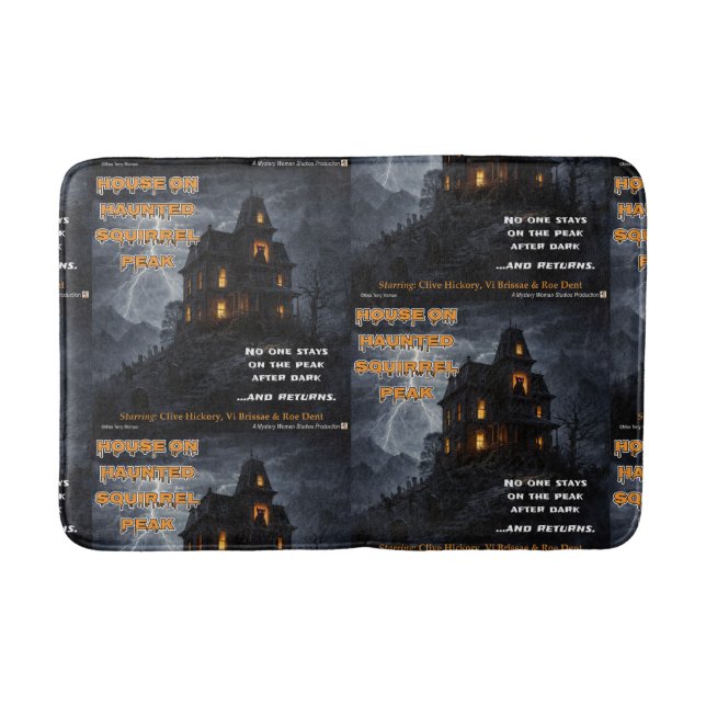 Haunted Squirrel Peak Bath Mat (Front)