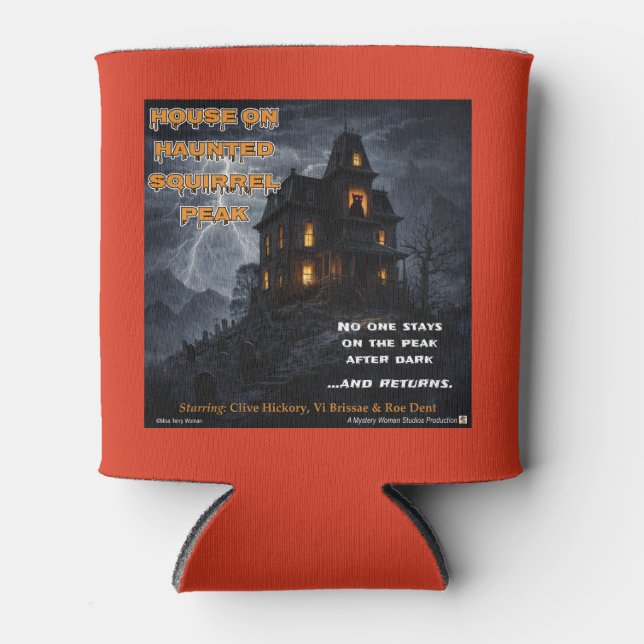 Haunted Squirrel Peak Can Cooler (Front)