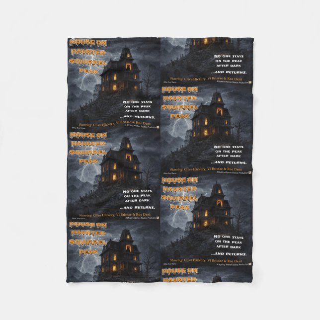 Haunted Squirrel Peak Fleece Blanket (Front)