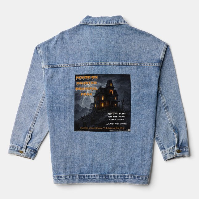 Haunted Squirrel Peak Parody Denim Jacket (Back)