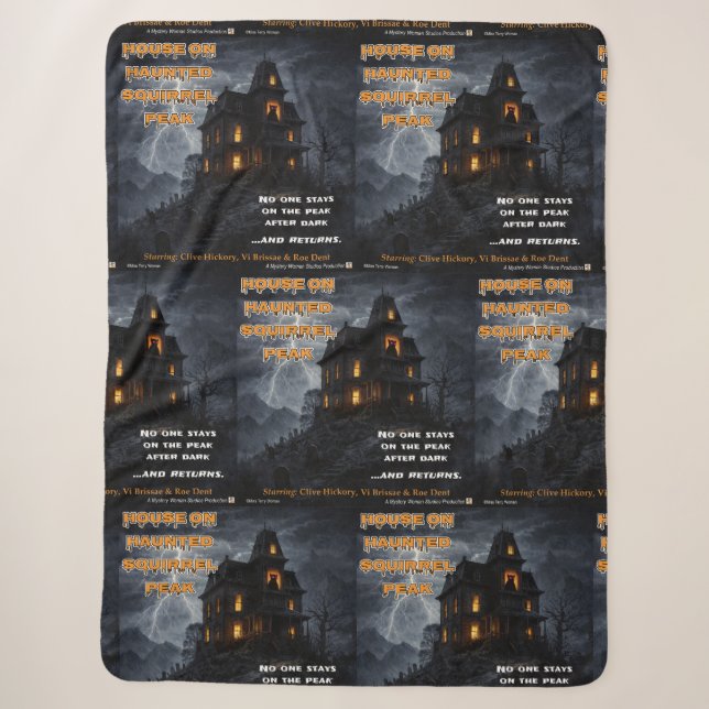 Haunted Squirrel Peak Parody Sherpa Blanket (Front)