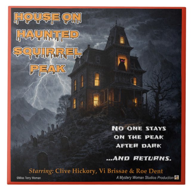 Haunted Squirrel Peak Parody Tile (Front)