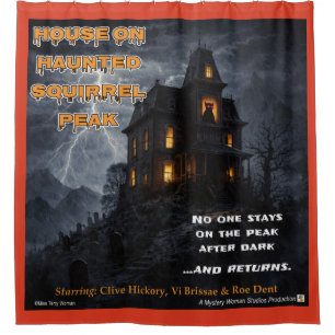 Haunted Squirrel Peak Shower Curtain