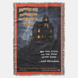 Haunted Squirrel Peak Throw Blanket