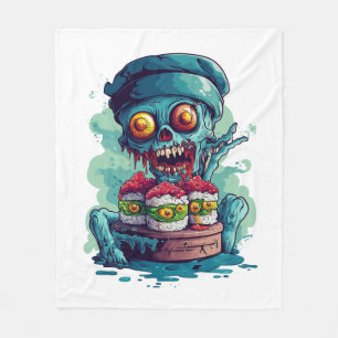 Haunted Sushi Chef Fleece Blanket