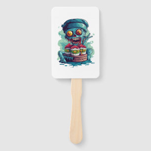 Haunted Sushi Chef Hand Fan