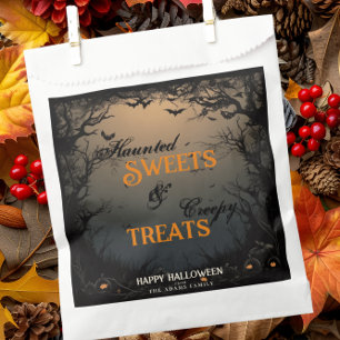 Haunted Sweets & Creepy Treats Dark Halloween Favour Bags