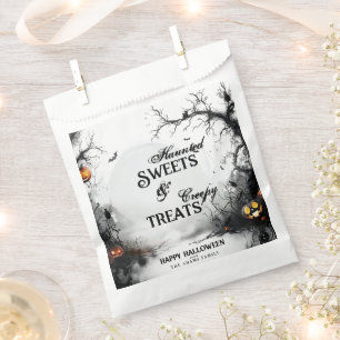 Haunted Sweets & Creepy Treats Happy Halloween  Favour Bags