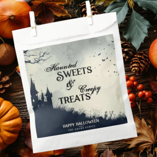 Haunted Sweets & Creepy Treats Happy Halloween  Favour Bags
