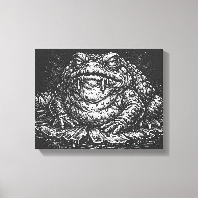 Haunted Toad Sigil by BurnsInHell Canvas Print (Front)