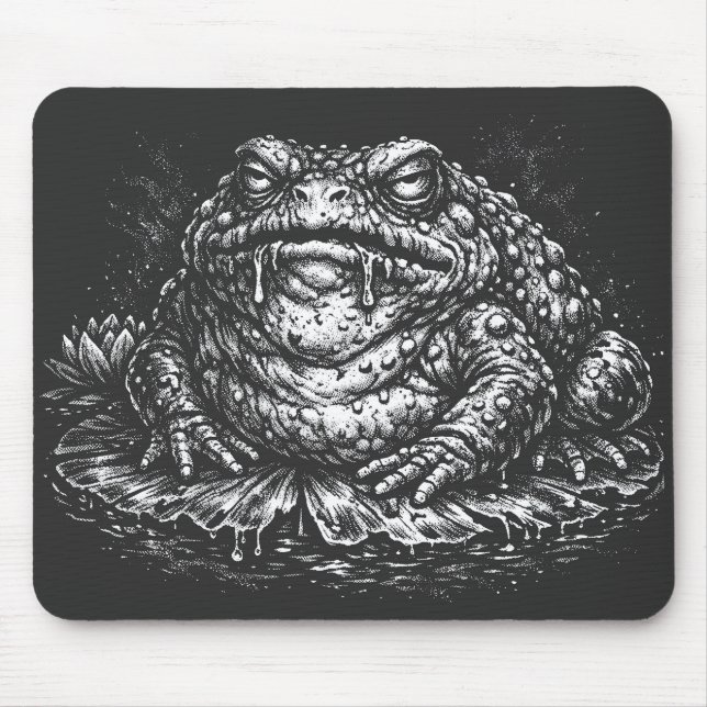 Haunted Toad Sigil by BurnsInHell Mouse Mat (Front)