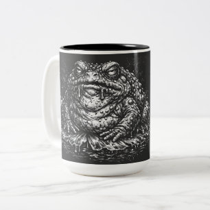 Haunted Toad Sigil by BurnsInHell Two-Tone Coffee Mug