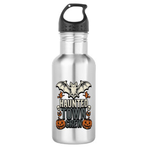 Haunted Town Shirt Vintage Halloween Bat Pumpkin T 532 Ml Water Bottle