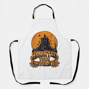 Haunted Town University Vintage Halloween Shirt Apron