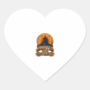 Haunted Town University Vintage Halloween Shirt Heart Sticker