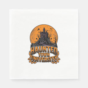 Haunted Town University Vintage Halloween Shirt Napkin