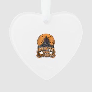 Haunted Town University Vintage Halloween Shirt Ornament