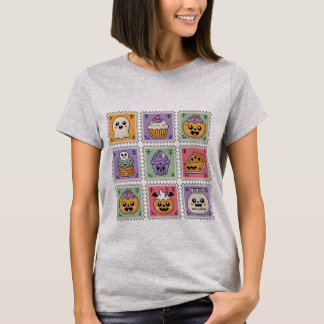 Haunted Treats Stamp Collection | Cute Kawaii T-Shirt