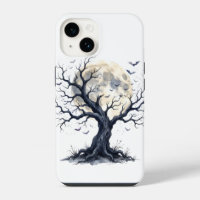 Haunted Tree Under the Full Moon