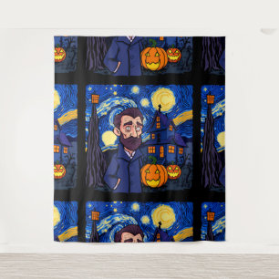 Haunted Van Gogh Scene – Gothic Starry Halloween N Tapestry