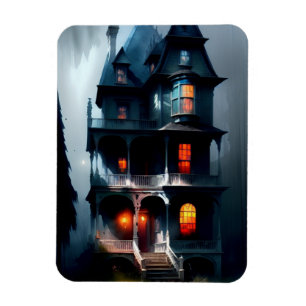 Haunted Victorian Manor Magnet