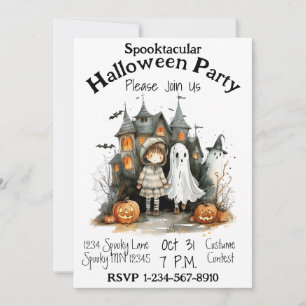 Haunted Whimsy Halloween Party Invitation