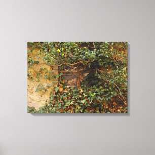Haunted window canvas print