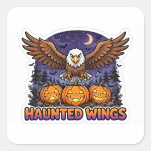 Haunted Wings Sticker — Bald Eagle Spread Wings Ja