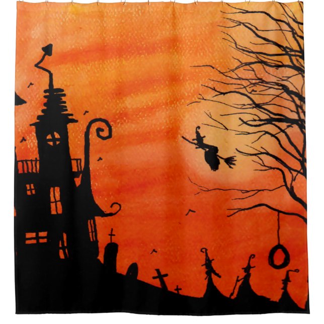 Haunted Witch House Shower Curtain (Front)