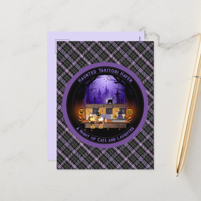 Haunted Yakitori Haven Holiday Postcard (Front/Back In Situ)