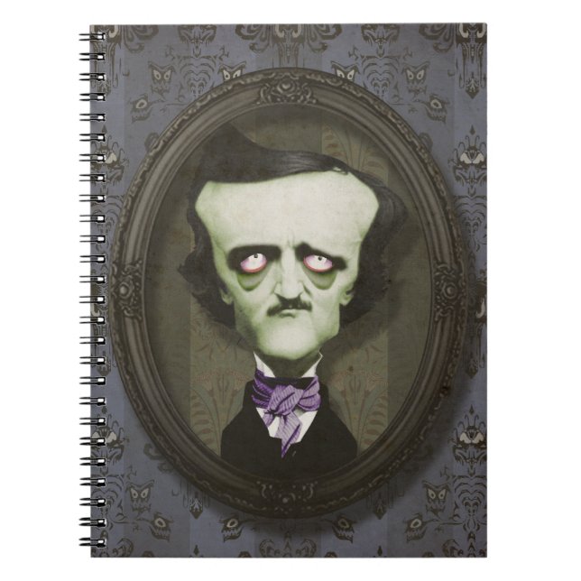 Haunted Zombie Poe Notebook (Front)