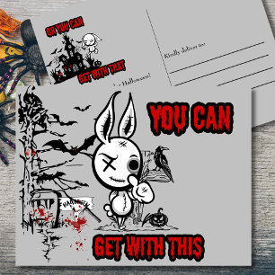 Haunting Bunny Halloween Holiday Postcard