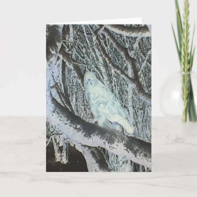 Haunting Buzzard Bird of Prey Dramatic Wildlife Card (Front)
